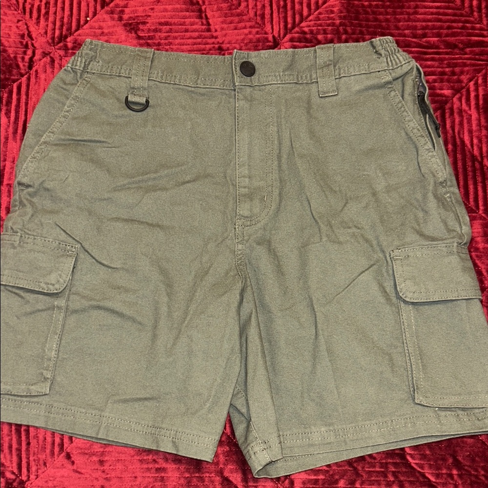 Casual Olive Cargo Shorts